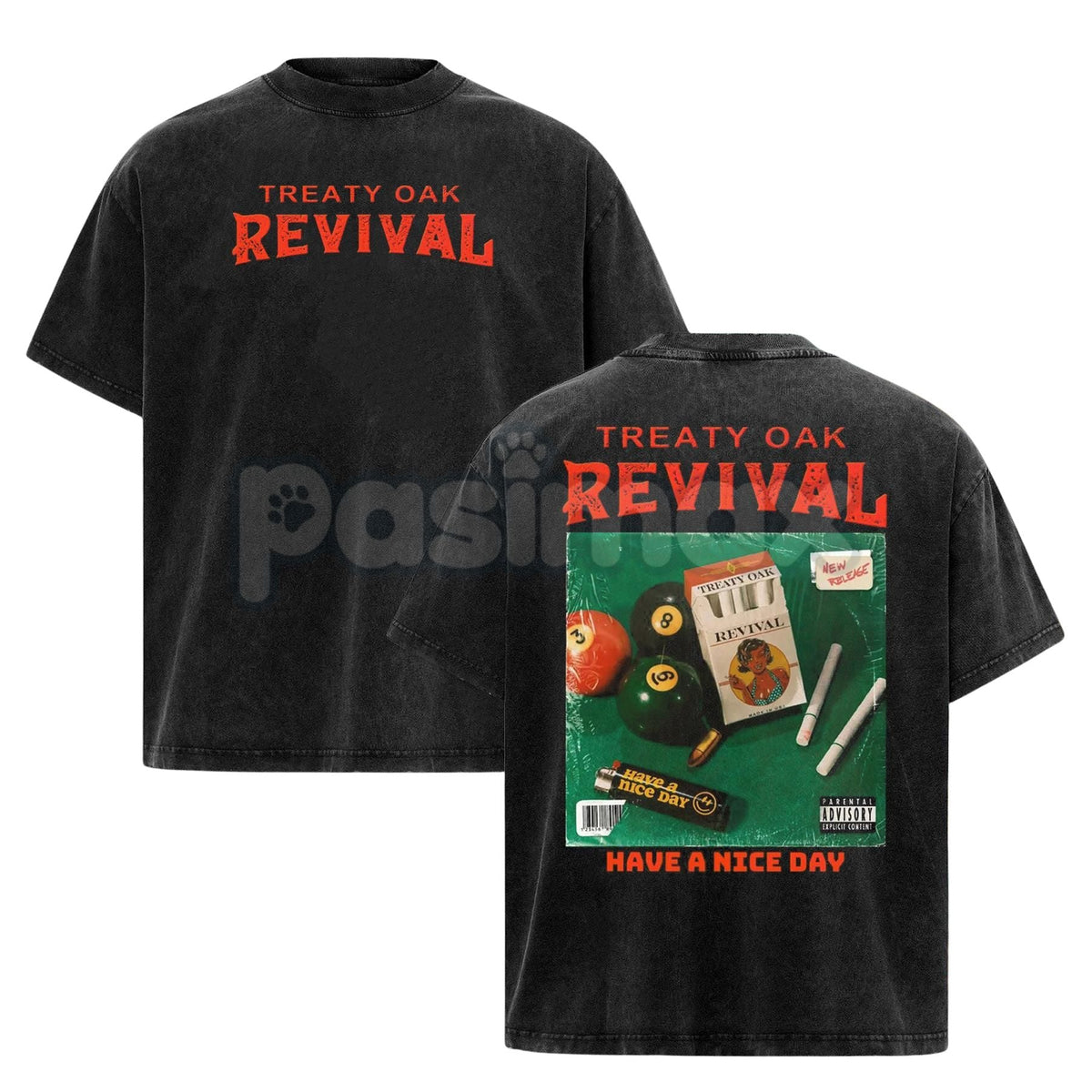 Retro Treaty Oak Revival T-Shirt – Vintage Rock Band Graphic Tee, Rock Music Lover Shirt