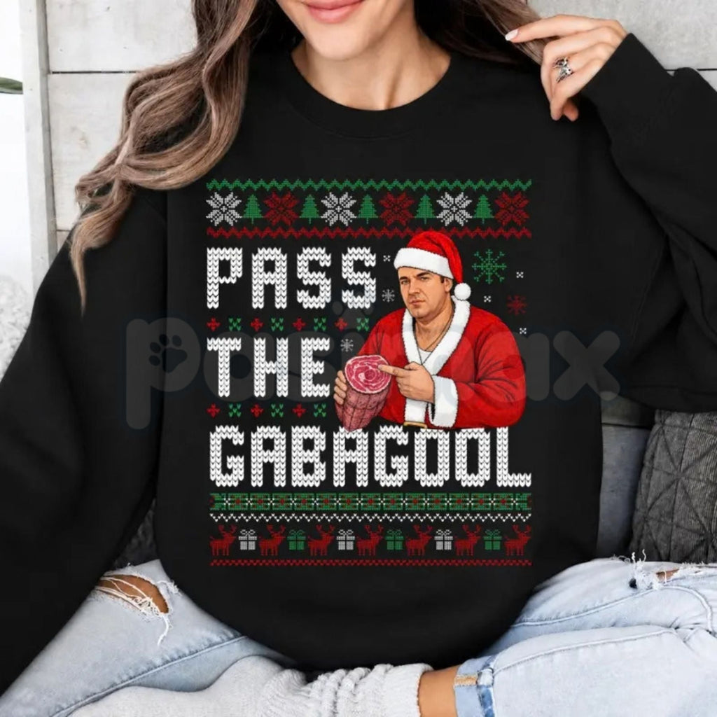 Pass the Gabagool Christmas Sweatshirt | Funny Italian Holiday Crewneck