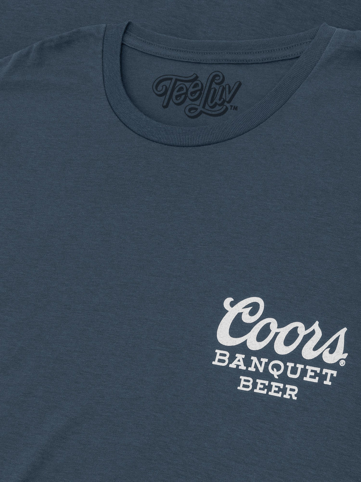 Coors Banquet Retro Colorado Mountain Landscape T-Shirt - Indigo Blue