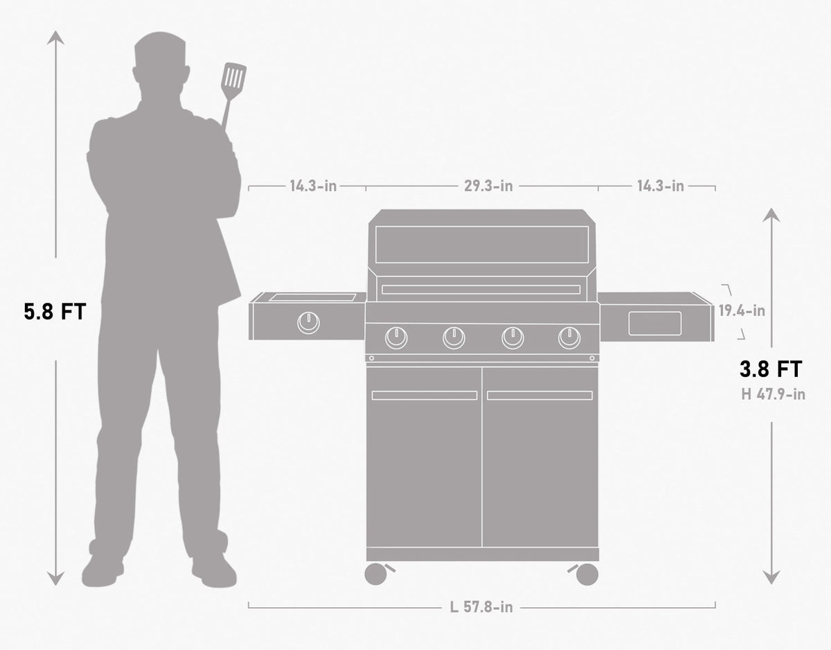 Eminence 405 | Chic Clearview Smart Stainless Gas Grill