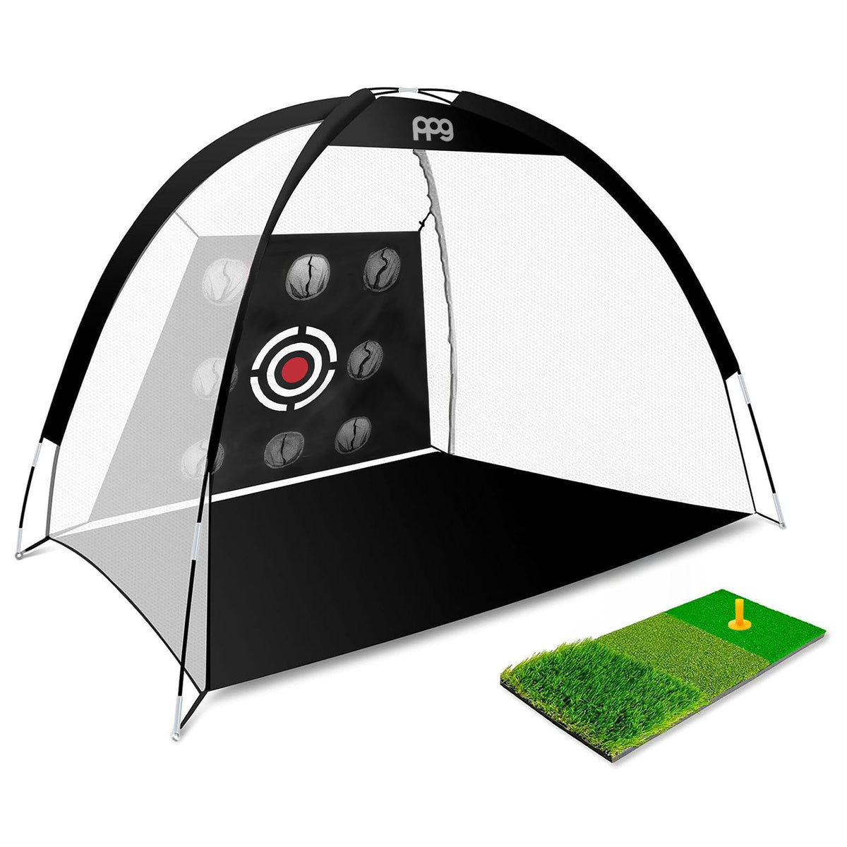 Full Swing Golf Driving Net with Nine Shot Shape Targets