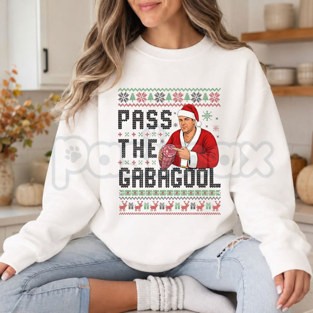 Pass the Gabagool Christmas Sweatshirt | Funny Italian Holiday Crewneck