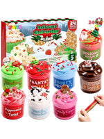 Slime Christmas Advent Calendar, Joyin, 24pcs, slime and filling