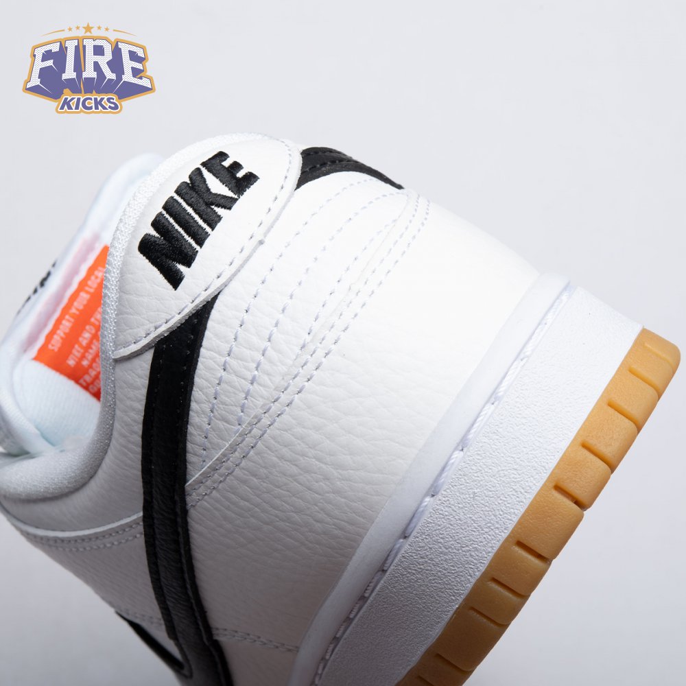 Nike SB Dunk Low Orange Label White Black Unisex
