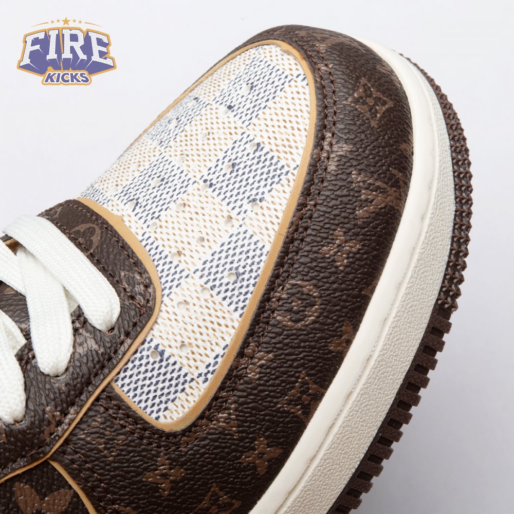 Nike Air Force 1 Low Monogram Brown Damier Azur Unisex