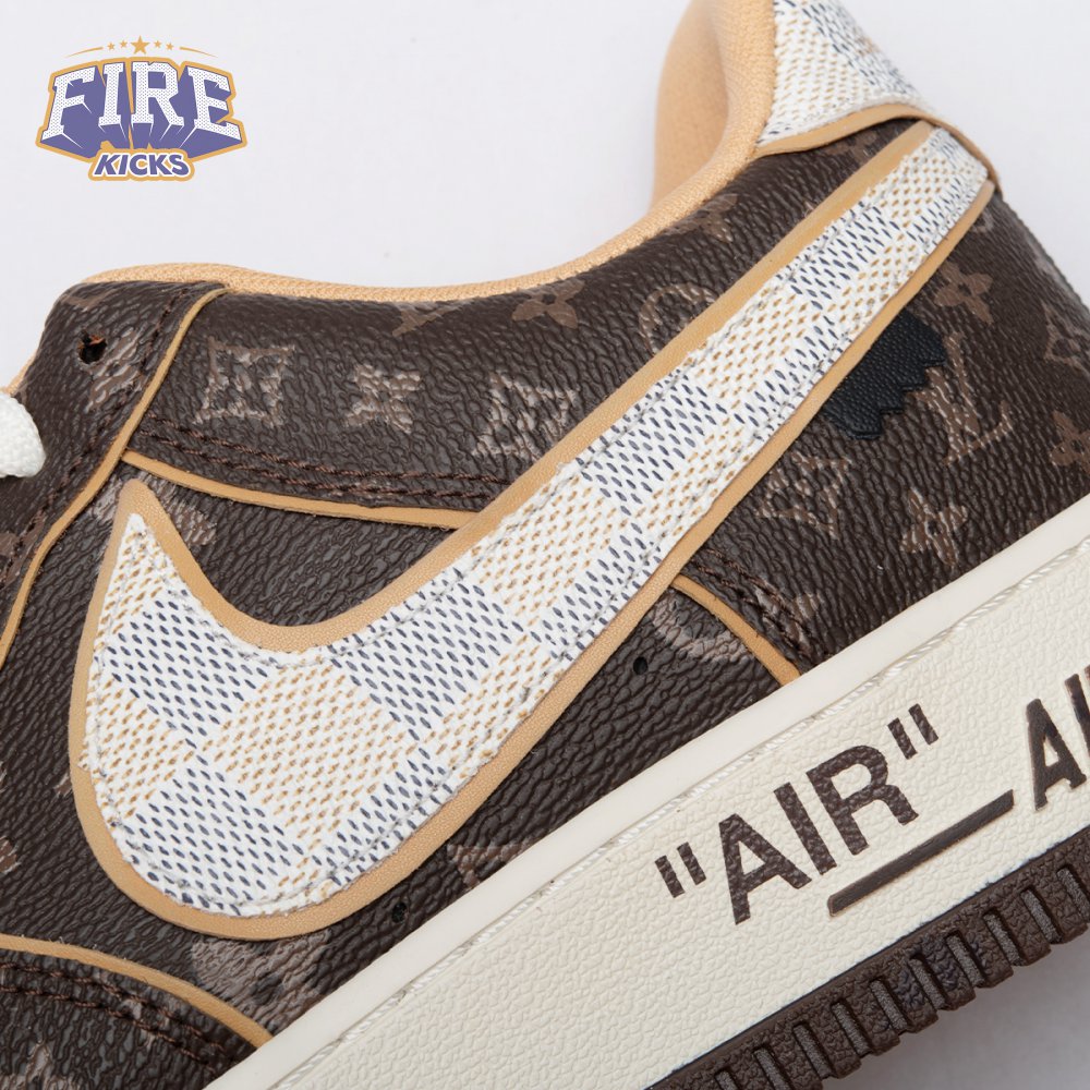 Nike Air Force 1 Low Monogram Brown Damier Azur Unisex